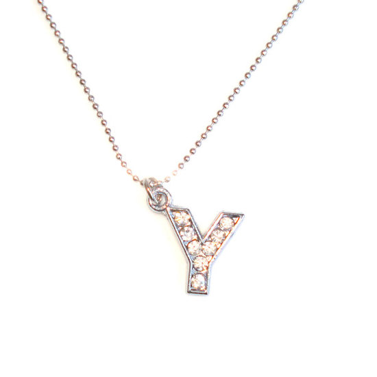 Initial "Y" pendant necklace