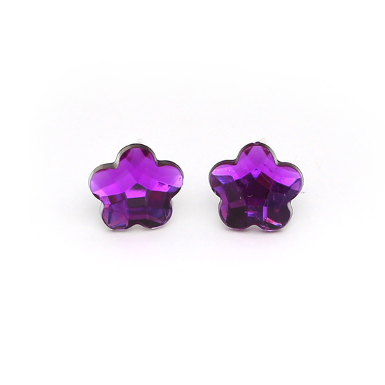 Purple faceted Flowers - Metal-free