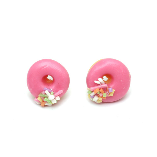 Rosa Donuts Fimo Ohrringe