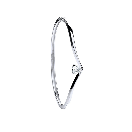 Fancy Heart CZ Bangle