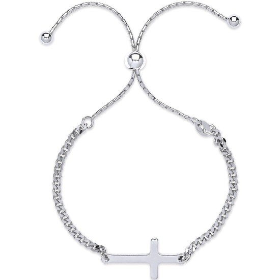 Sterling Silver Cross Friendship Bracelet