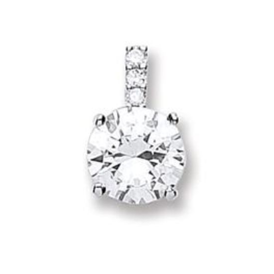 CZ Solitaire, Claw Set in 925 Silver