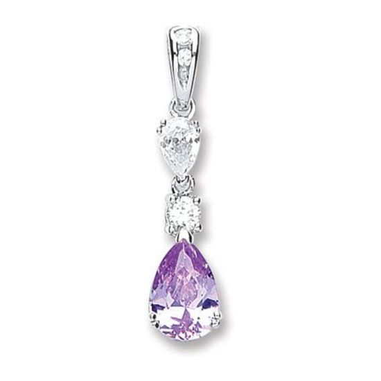 Purple CZ Pendant