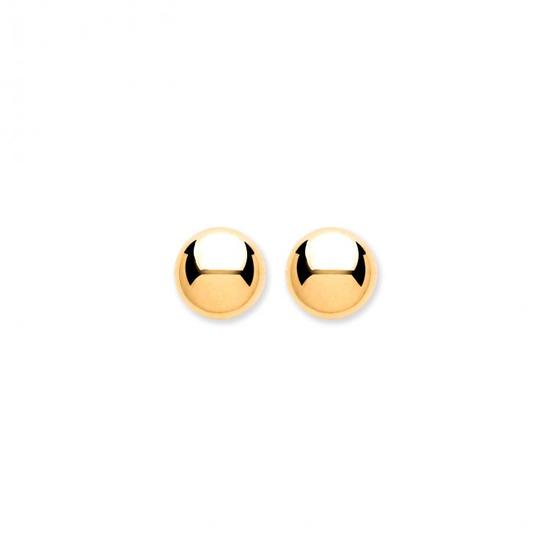 9ct Yellow Gold 5mm Bouton Ball Stud Earrings...