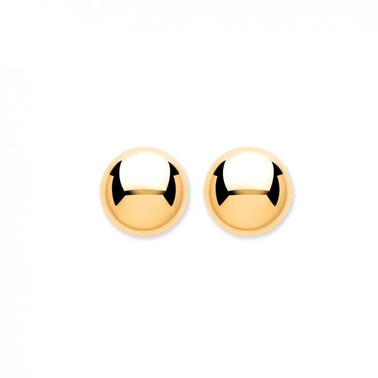 9ct Yellow Gold 7mm Bouton Ball Stud Earrings...