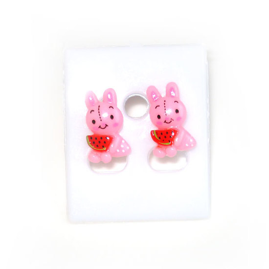 Baby-pink Bunnies with Water Melon