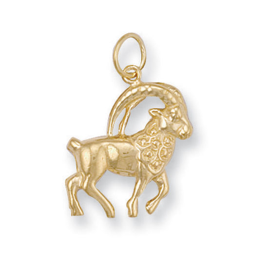 Capricorn Zodiac, 9ct Gold